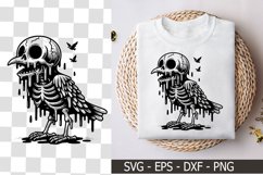 A Melting Bird Skeleton Character - Skeleton SVG Product Image 1
