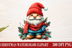 Christmas Gnome Clipart, Winter Clipart Product Image 1