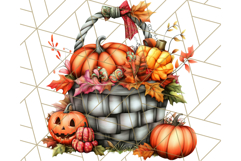Fall Cottagecore Kitchen Clipart, Cozy Autumn Kitchen PNG Product Image 2
