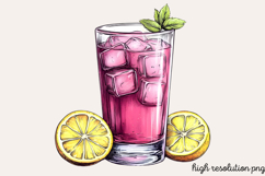 Pink Summer Sublimation Clipart PNG Product Image 1