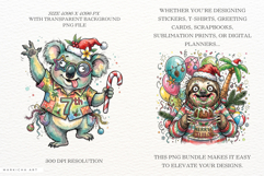 Whimsical Christmas In July Animals Clipart Product Image 2
