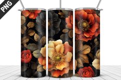 Rose Flowers Tumbler Wrap | Sublimation Design | Tumble PNG Product Image 3
