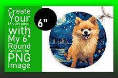 Colorful Dog Round Design Sublimation Product Image 1