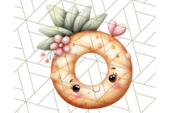 Fruit Doodles Clipart, Cute Cartoon Fruit PNG, Kawaii Food Product Image 2