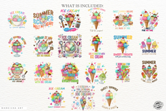 Watercolor Summer Ice Creams Clipart Product Image 4