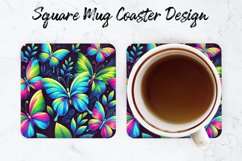 Butterfly Mug coaster | Coaster | Sublimation Design Product Image 1