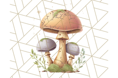 Mushroom Clipart, Realistic Forest Mushrooms PNG Product Image 2