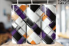 Halloween Plaid Pattern Tumbler Wrap - High Quality 300 Dpi Product Image 1