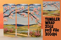 Spectacular 3D Landscape Tumbler Wrap Sublimation Product Image 1