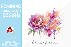 Feminine Floral Design Watercolor Flower Illustration Product Image 1