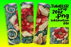 Glittery Flower Tumbler Wrap Sublimation 20oz Product Image 1