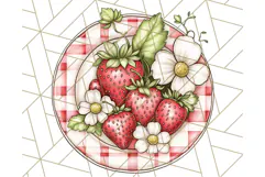 Cottagecore Strawberry Kitchen PNG Clipart, Retro Fruit Png Product Image 2