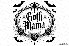 Goth Mama Svg | Halloween Svg | Svg Cut Files Product Image 1