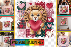 Sweet TOTE BAG Sublimation Ideas, Valenines Animals Product Image 1
