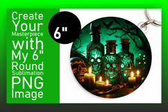 Trendy Circle Design Car Coaster PNG , Horror Halloween Product Image 1