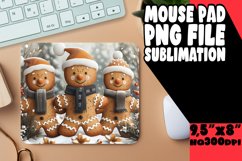 Winter Gingerbread Man Design Mouse Pad Product Image 1