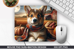 Halloween Dog Mouse Pad Sublimation, Halloween Mouse Pad PNG Product Image 1