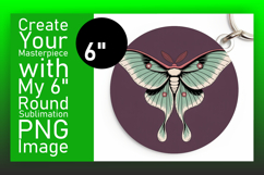 Dynamic Round Design PNG Keychain , Butterfly Product Image 1