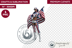 4th of July Character clipart, Patriotic Americana PNG Product Image 1