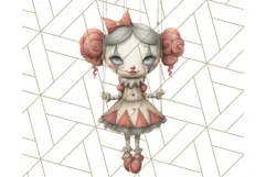 Creepy Dolls Clipart PNG Haunted Toy Characters Product Image 2