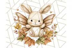 Fall Fairy Animal Clipart PNG, Woodland Creatures With Wings Product Image 2