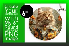 Kitty Charm Comedy Circle Design Keychain Product Image 1