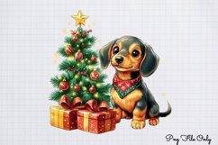 Christmas Dachshunds Clipart PNG Product Image 1