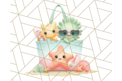 Alien Vacation Clipart PNG, Cute Summer Galaxy Art Clip Art Product Image 2