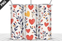 Lovely Hearts Tumbler Design | Valentine&#039;s Day Tumbler Wrap Product Image 3
