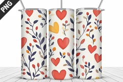 Lovely Hearts Tumbler Design | Valentine's Day Tumbler Wrap Product Image 3