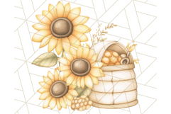 Rustic Sunflower Clipart, Soft Country Farmhouse Florals Png Product Image 2