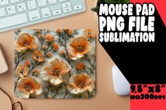 3D Floral Symphony: Sublimation Mouse Pad Art Product Image 1