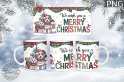 Christmas Mug Wrap Design - Christmas Dog Sublimation Product Image 3