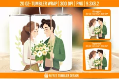 Valentines day Tumbler Wrap Designs, Sublimation Wrap Product Image 1