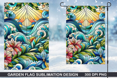 Flowers Garden Flag Sublimation| Flower Garden Flag PNG Product Image 1