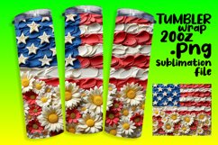 Patriotic Bliss 3D Tumbler Wrap Design Product Image 1