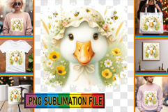 Joyful Tote Bag Ideas PNG, Goose Product Image 1