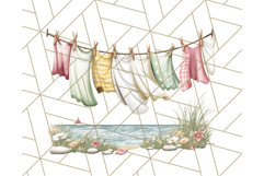 Coastal Cottagecore Summer Clipart PNG, Beachy Calm Vibes Product Image 2