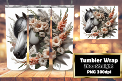 High-Quality 20oz Tumbler Design , Horse Product Image 1