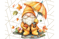 Fall Gnome PNG Clipart, Cute Autumn Gnomes with Pumpkins Product Image 2
