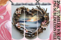 Rustic Vistas: 20oz Heart Frame Sublimation Product Image 1