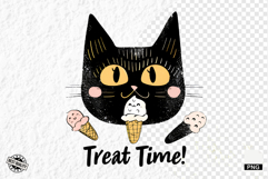 Black Cat Happy Birthday Party Clipart Product Image 1