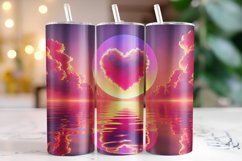 Hearts Valentine's Day Tumbler Wrap Sublimation Product Image 1