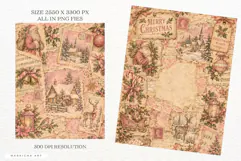 Pink Christmas Junk Journal Pages Product Image 3