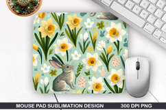 Flowers Mouse Pad Sublimation, Spring Mouse Pad PNG Design Product Image 1
