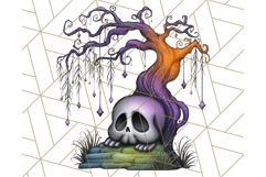 Enchanted Graveyard Halloween PNG Clipart Product Image 2