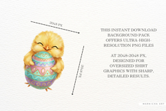Watercolor Cute Easter Chick PNG Product Image 2