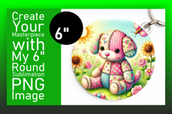 Vibrant Round Design Keychain Template , Animals Product Image 1