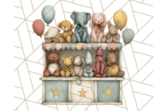 Vintage Carnival Animals Clipart PNG, Retro Circus Elements Product Image 2