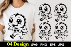 Happy Baby Dino SVG PNG Product Image 1